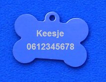 CombiCraft Penning / Hondenpenning Bot Blauw - Medium
