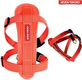 Hondentuig / Harnas EZYDOG Chest Plate harness, Blaze Orange (neon oranje), Maat S (gewicht 6-10 kg), Incl. gratis lus voor in de auto