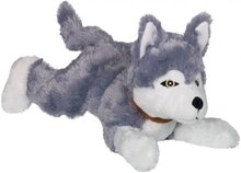 Nobby Pluche Knuffel Husky Met Piep - Wit - 35 cm