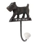 I Love my dog honden muurhaak kapstok