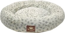 Hondenkussen donut spotty grijs/wit 45 cm