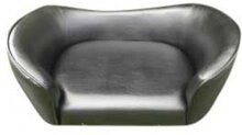 Hondenbank Leatherlook zwart