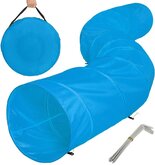 Nieuwe agility hondentunnel 500x60 Met Draagtas - Blauw 401225