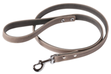 Adori Looplijn Nappa Leer S - Hondenriem - Beige&Grijs