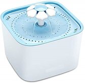 Drinkfontein - Waterfontein dieren - Honden waterbak - Katten en poezen fontein - 2L - met zuiverend filter - stijlvol lichtblauw