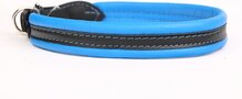 Dog's Companion Leren Halsband - 37-41 cm x 20 mm - Soft/Duo - Blauw/Zwart