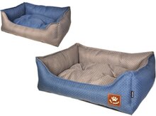 Mooie en Comfortabele Hondenmand Carlos Taupe/Blauw 45x40cm