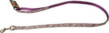 Nylon/pu lijn voor hond reflecterend paars 20 mmx130 cm