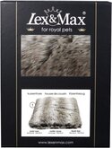 Lex & max royal fur losse hoes voor hondenkussen rechthoek  100x70cm zilvervos