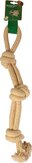 Gebr de Boon hondenspeelgoed natural halter 3x knoop xl 52 cm