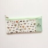 Hond Dog Etui Pencil Case School Werk Gaas PVC Kawaii Klein