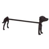 Clayre & Eef 6Y1806 - Keukenrolhouder hond - 36 x 8 x 14 cm - ijzer - bruin