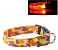 LED Halsband Camo ORANJE maat XL