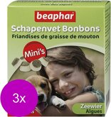 Beaphar Schapenvetbonbons Zeewier - Hondensnacks - 3 x Mini