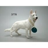 Beeldje witte Herdershond 19 cm