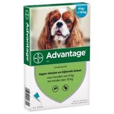 2 x 4 Pipetten AdvantageÂ® 100 voor honden van 4 kg tot minder dan 10 kg - Dubbelpak