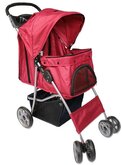 Hondenbuggy met boodschappentas - hondenbuggie - rood