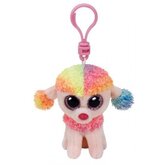 Sleutelhanger hond/poedel Rainbow Ty Beanie 12 cm