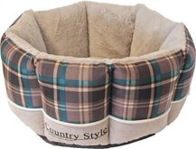 Mand 8-hoekig boony grijs ruit 50 cm