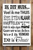 Tekstbord wit 60x40cm Hond - 908049112014