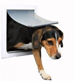 Trixie 2-Way Dog Flap - Hondenluik - Wit - S/M: 36x30 cm