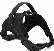 Honden Harnas - Hondentuig - Tuigje - Verstelbaar Harnas - Zwart - Maat XL - Borstomvang 72-92cm - Easy Walk