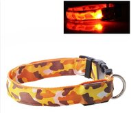 LED Halsband Camo ORANJE- XS