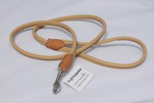 Dog's Companion Leren Hondenriem 180 cm x 12 mm - Naturel