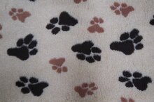 Vetbed beige met poot afdruk 75x50 cm