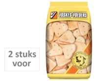 2 stuks! hondenvoer merg hartjes groot Voskes