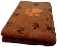 Vet Bed Oranje/bruin 3 Kleur Grote Voetprint Latex Anti Slip 75 x 50 cm
