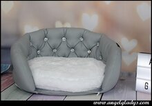 Luxe hondenmand Angel&Gladys Grijs 60x45x30cm