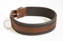 Hondenhalsband extra breed bruin 80 cm