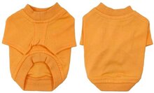 Shirt oranje met mouw voor de hond. - L-M ( rug lengte 56 cm, borst omvang 70 cm, nek omvang 36 cm )